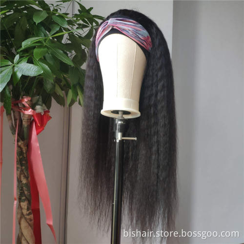 Low price Yaki Head band is suitable for female real hair wig Brazilian wig real human hair headband wig real human hair